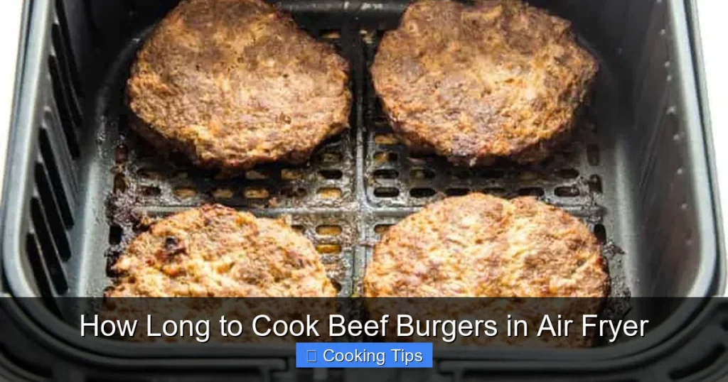 How Long to Cook Beef Burgers in Air Fryer