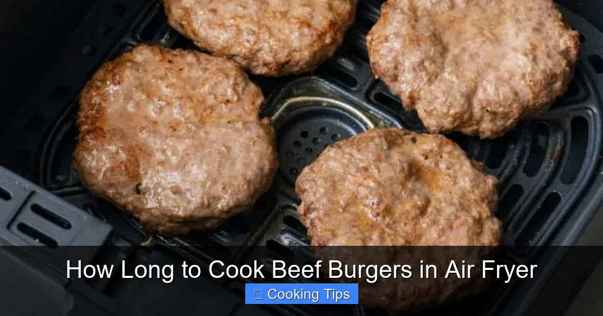 How Long to Cook Beef Burgers in Air Fryer