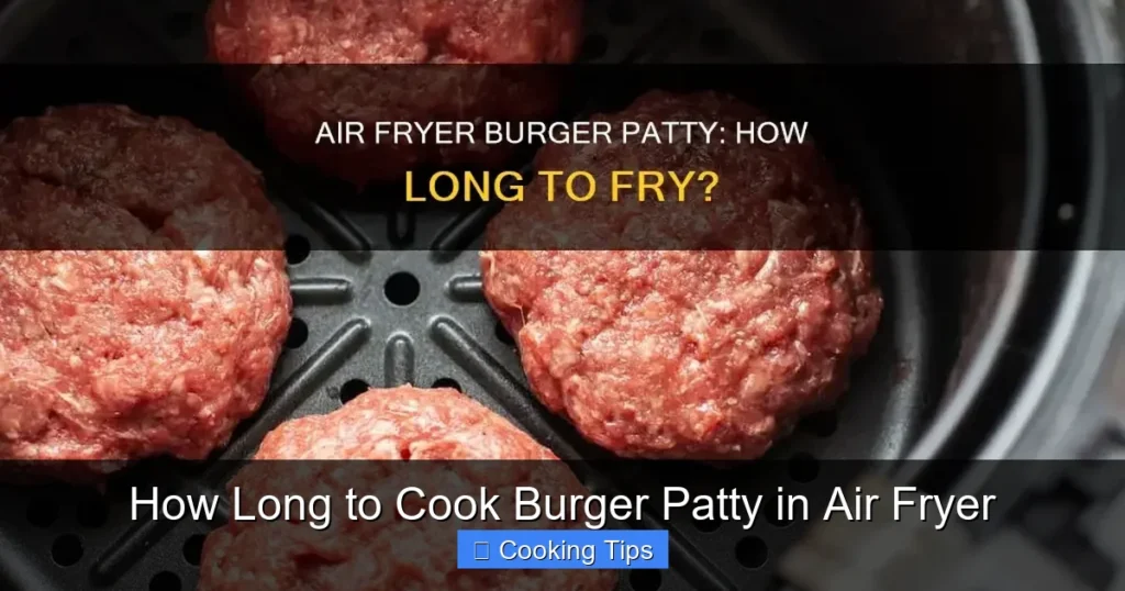 How Long to Cook Burger Patty in Air Fryer