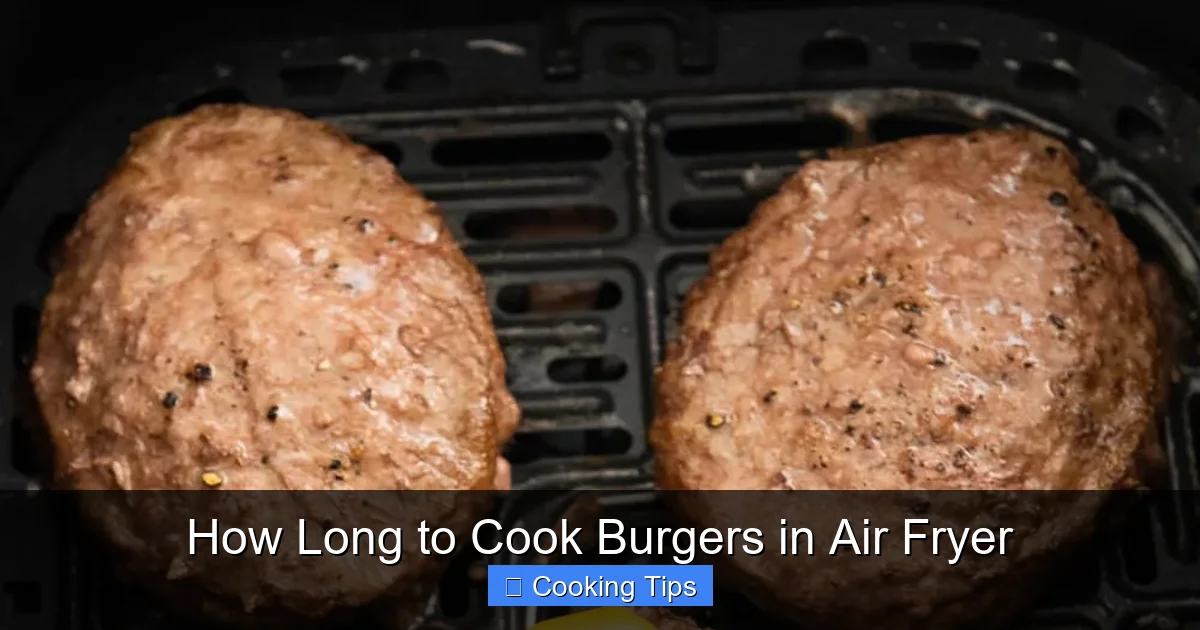 How Long to Cook Burgers in Air Fryer