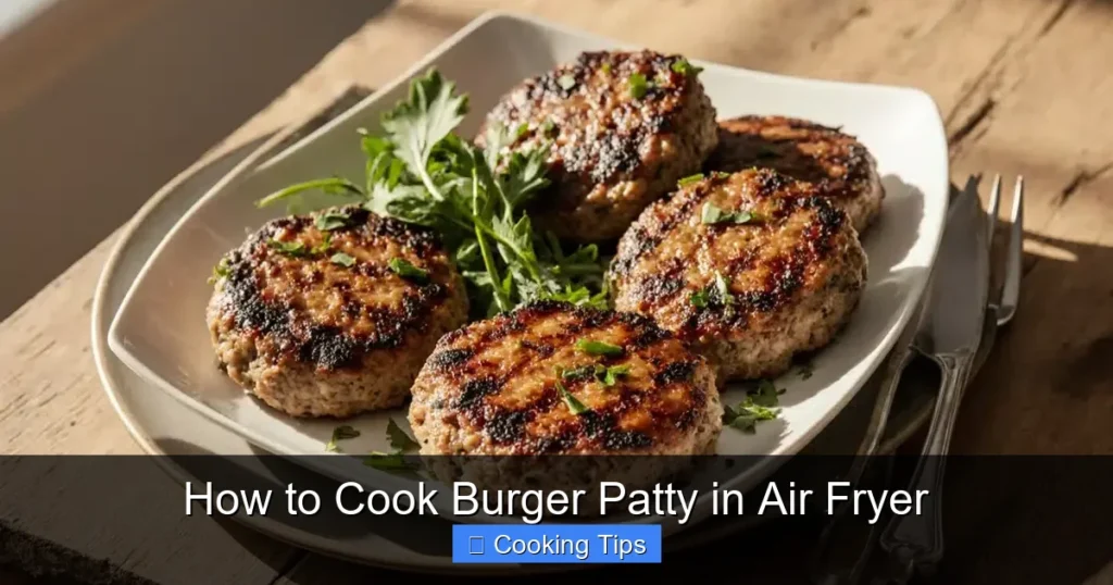 How to Cook Burger Patty in Air Fryer