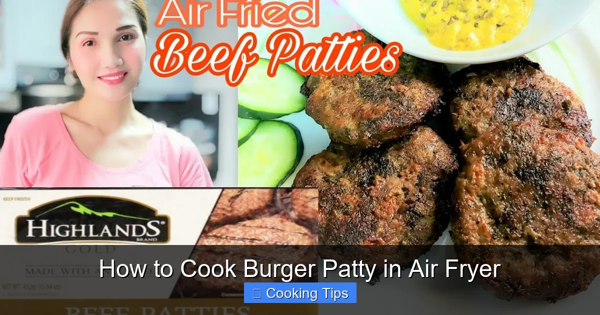 How to Cook Burger Patty in Air Fryer