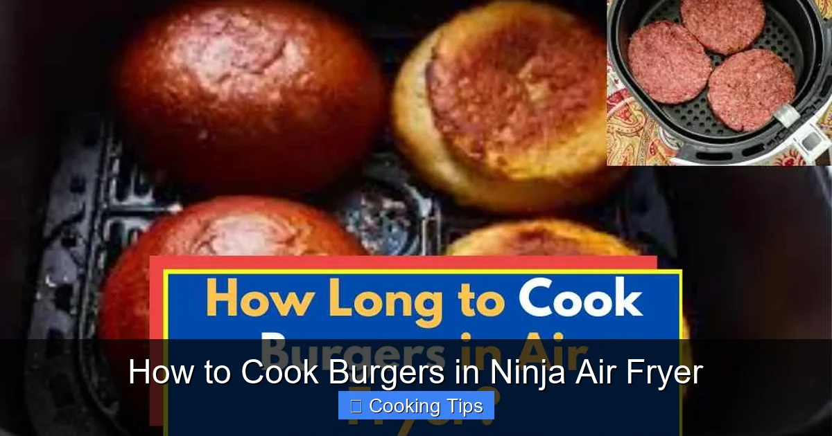How to Cook Burgers in Ninja Air Fryer