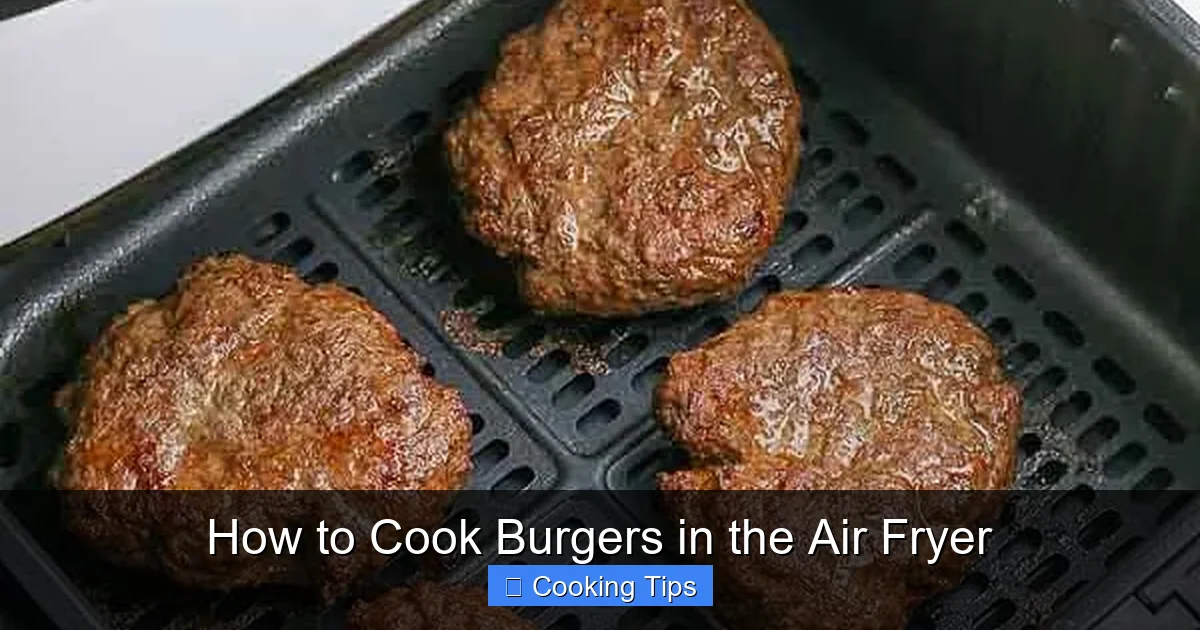 How to Cook Burgers in the Air Fryer