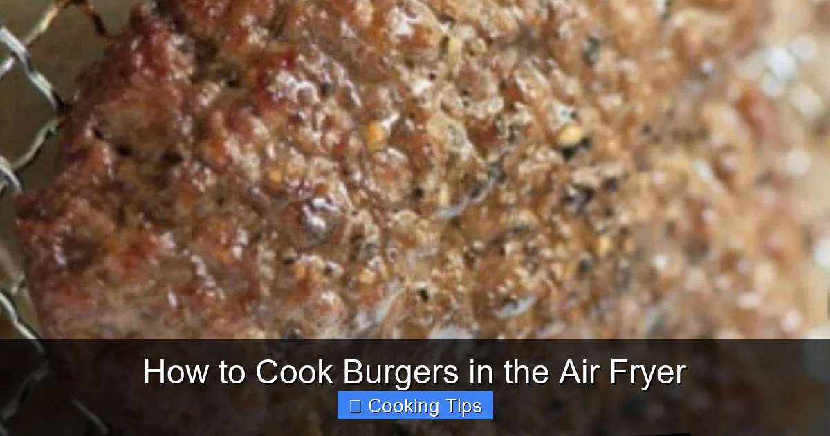 How to Cook Burgers in the Air Fryer