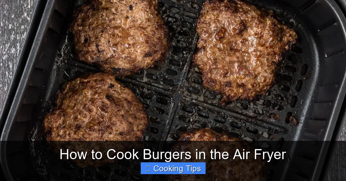 How to Cook Burgers in the Air Fryer