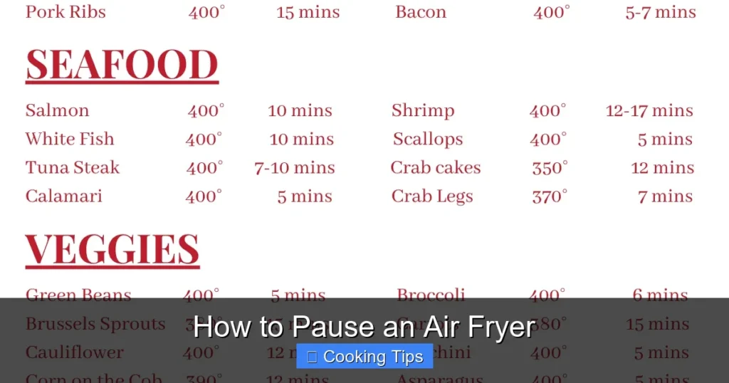 How to Pause an Air Fryer