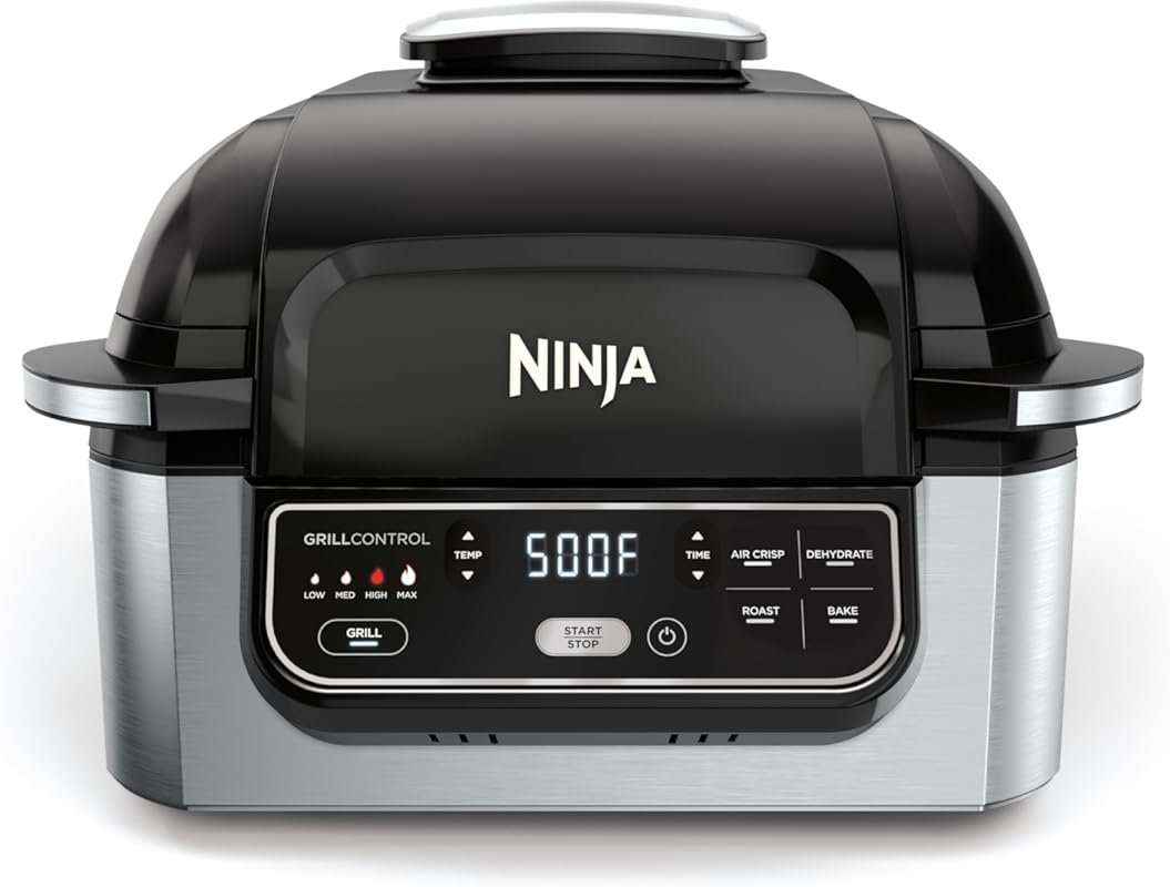 Ninja Foodi 5-in-1 Indoor Grill with Air Fry, Roast, Bake, Dehydrate a