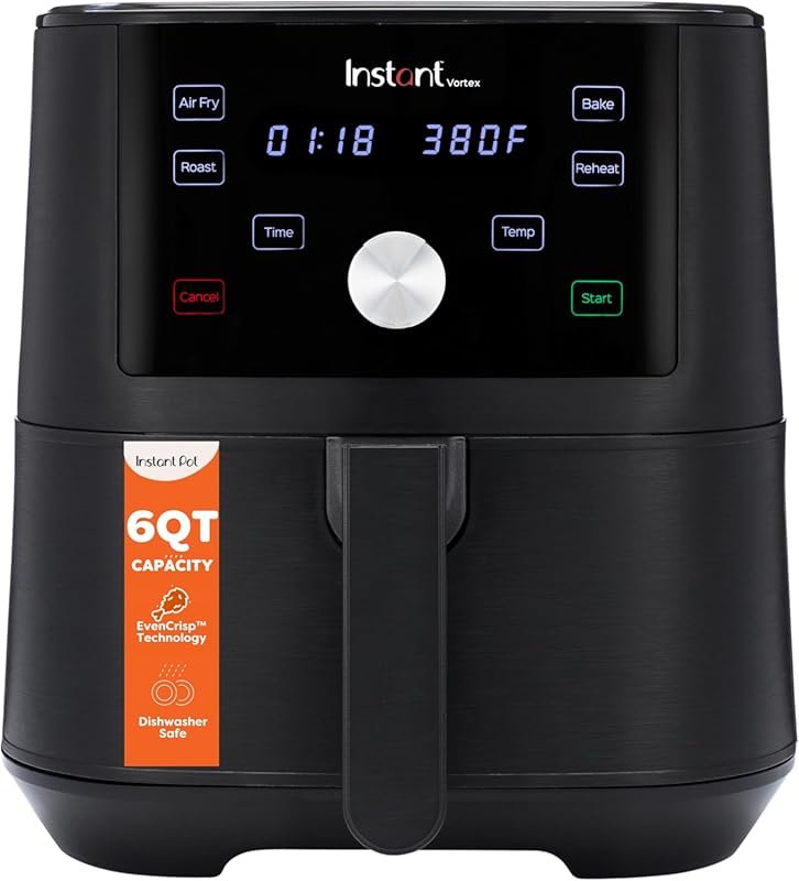 Instant Pot Vortex 6QT XL Air Fryer: 4-in-1 Crisping, Roasting, Reheat