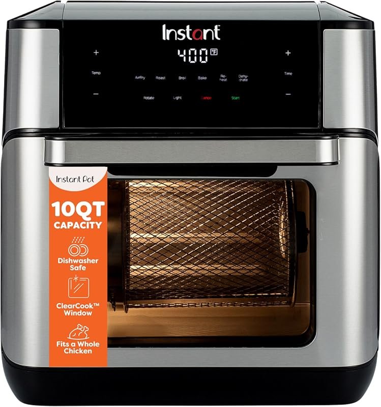 Instant Pot 10QT 7-in-1 Air Fryer with EvenCrisp Technology and Rotiss