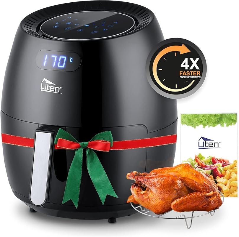 Uten 6.9QT/6.5L Air Fryer Oven: 1700W High-Power, 8-in-1 Oilless Cooki