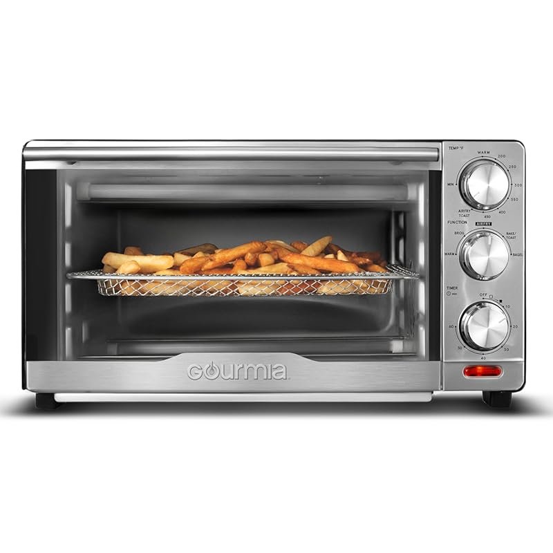 Gourmia 6-in-1 Air Fryer Toaster Oven Combo, Countertop Oven with Fry 
