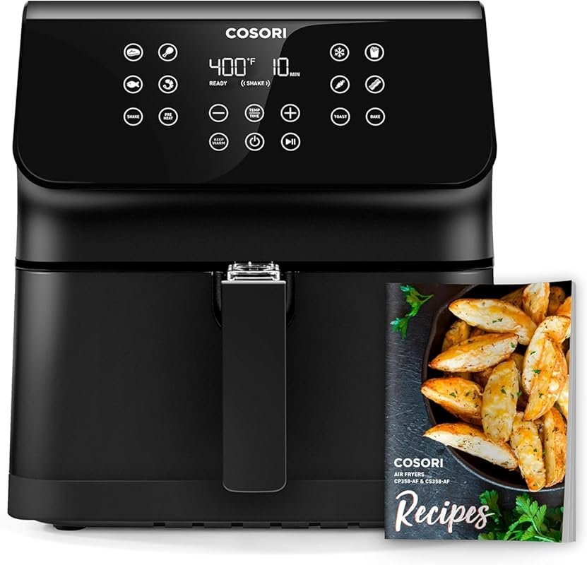 Cosori 5.8QT 12-in-1 Air Fryer with AdaptIQ Tech, In-App Recipes, and