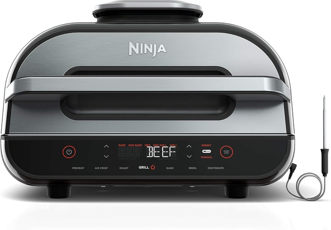 Ninja Foodi Smart XL 6-in-1 Indoor Grill & Air Fryer with Smart Thermo