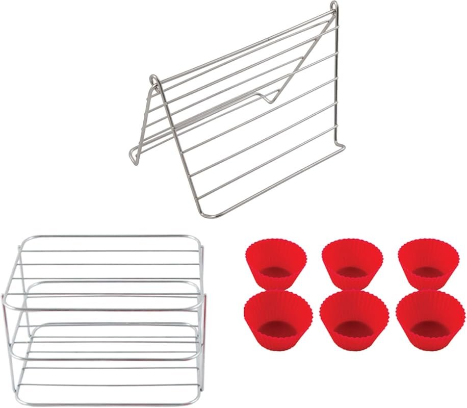 Nuwave 6 Qt Air Fryer Accessories: Silicone Egg Liners, Toaster & Baco