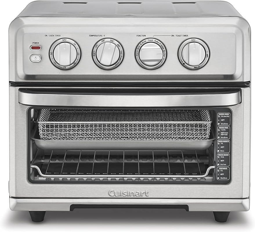 Cuisinart 1800W 8-in-1 Air Fryer Toaster Oven: Convection, Broil, Warm