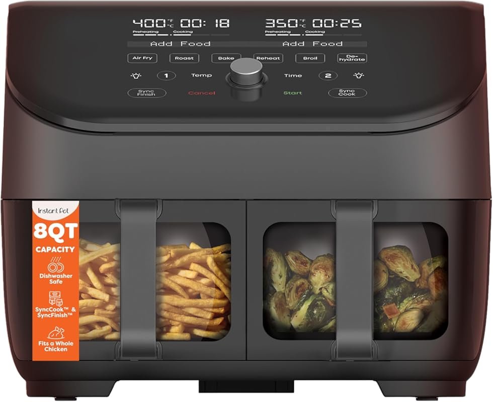 Instant Pot Vortex Plus XL 8QT ClearCook Air Fryer with Clear Windows 