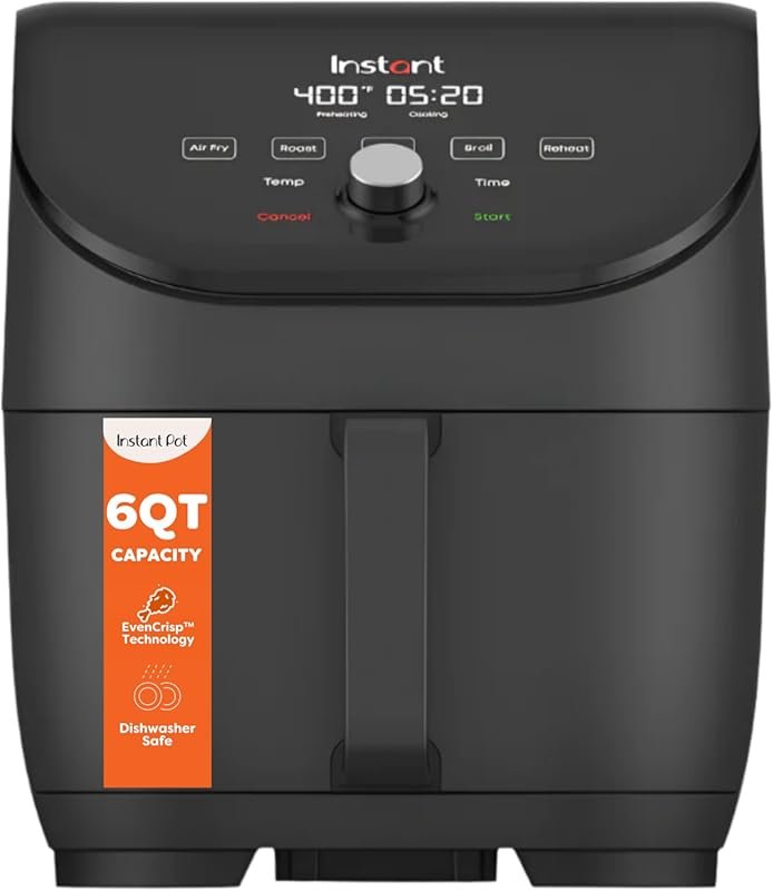 Instant Pot Vortex Slim XL 6QT Air Fryer: Crisps, Roasts, Reheats, Bak