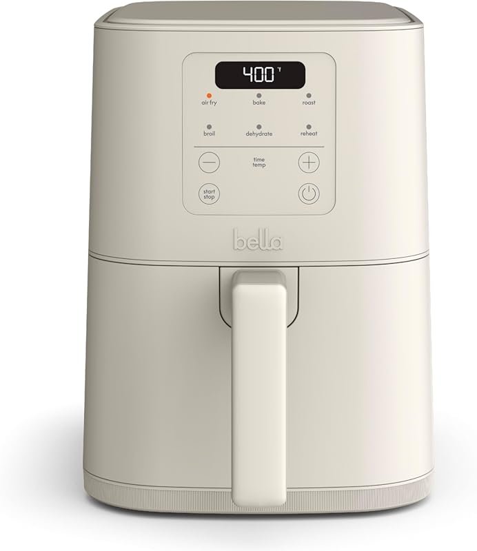 Bella 4Qt Slim Air Fryer with Nonstick Coating and 6 Presets, Perfect
