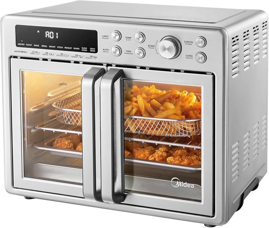 Midea Flexify French Door Toaster Oven Air Fryer: 26.4 QT, 10-in-1 Com
