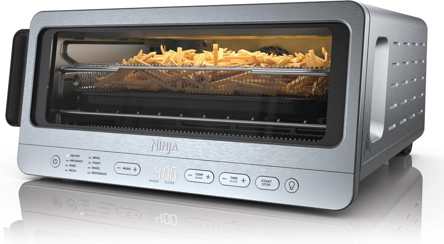 Ninja SP151 1800W Air Fryer Toaster Oven Combo, 8-in-1, Flip-Up Storag