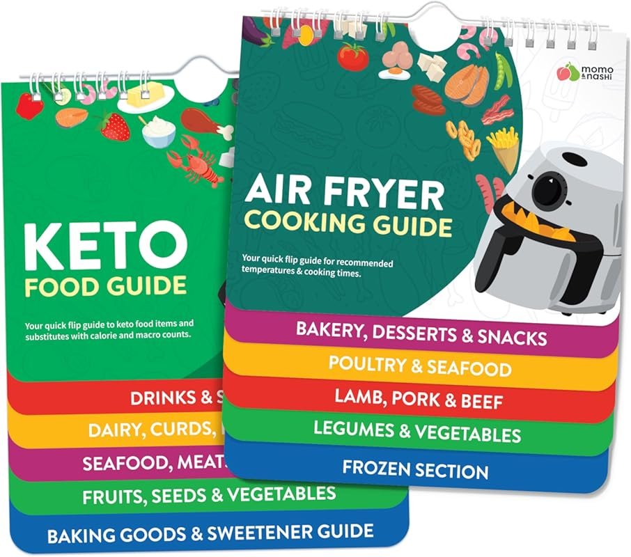 Keto Air Fryer Cookbook Magnets: 2-Pack Air Fryer Accessories & Meal P