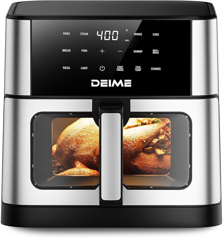 DEIME 10.2 QT Air Fryer Oven: Oilless 1700W Healthy Cooker with 10 Pre