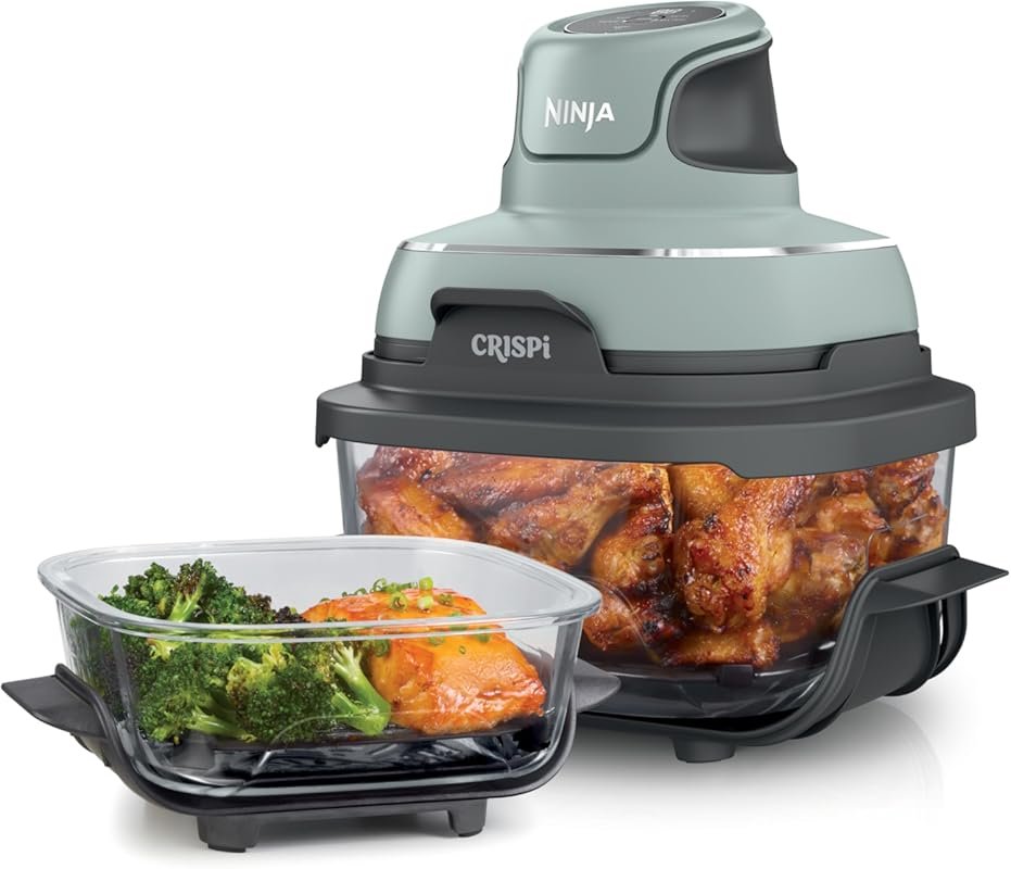 Ninja Crispi 4-in-1 Glass Air Fryer Oven: 4QT, 450°F, Max Crisp, Bake,