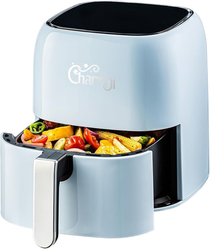 Charmi 5QT Retro Air Fryer with Digital Touchscreen, 8 Presets, and Au