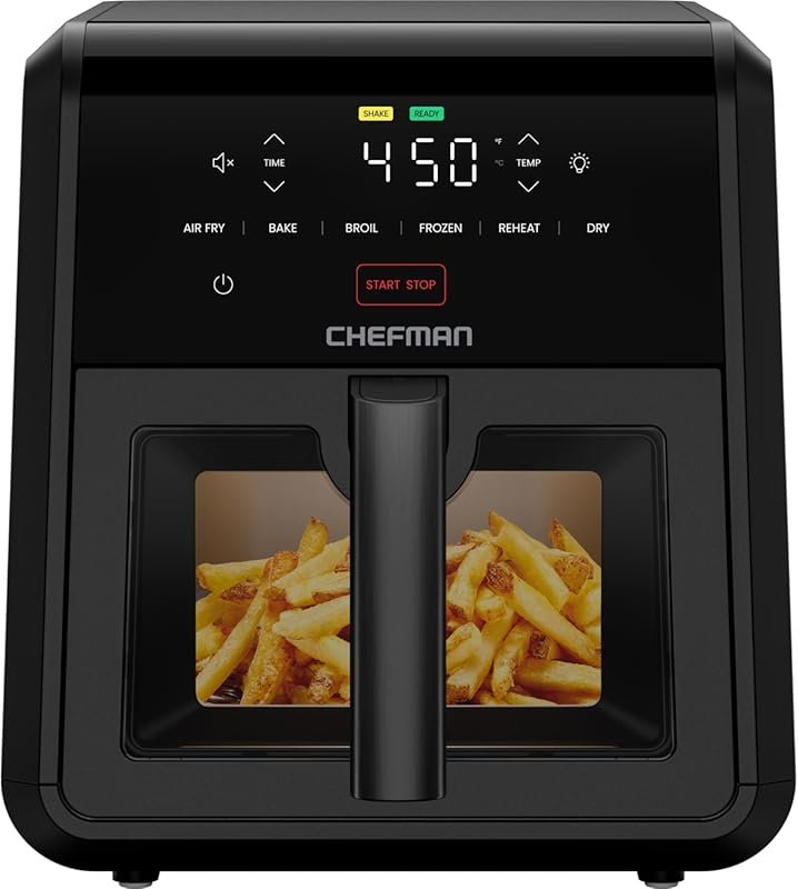 Chefman Air Fryer TurboFry 7-Qt: 6-in-1, 450°F, Crispier Results, Comp