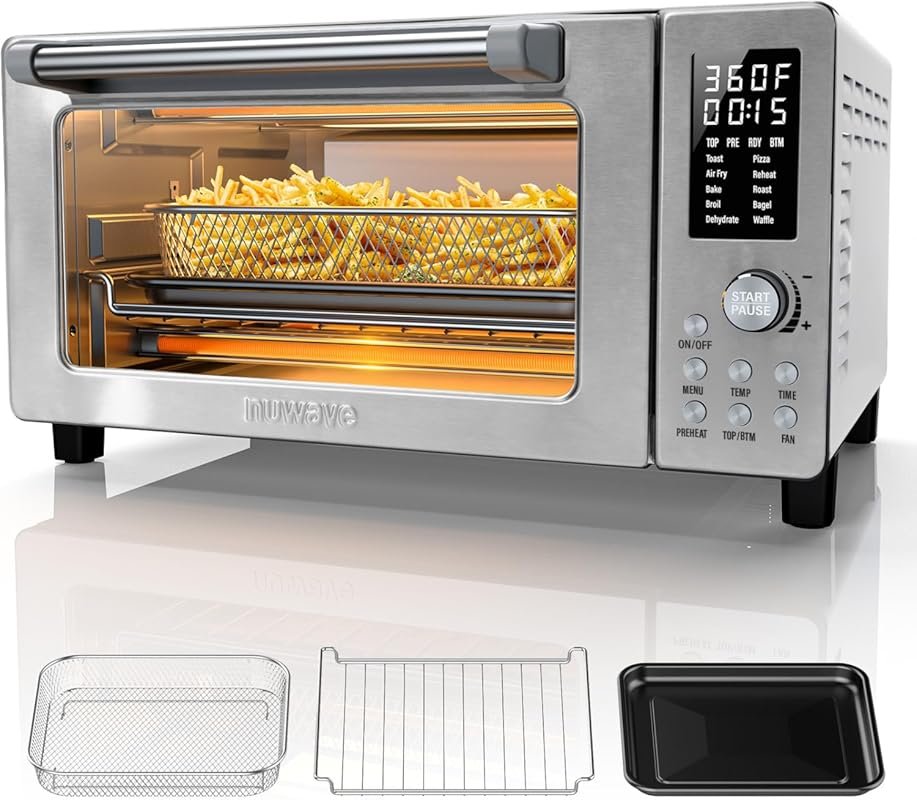 Nuwave Bravo Pro 21Qt 10-in-1 Convection Air Fryer Toaster Oven, 2025 