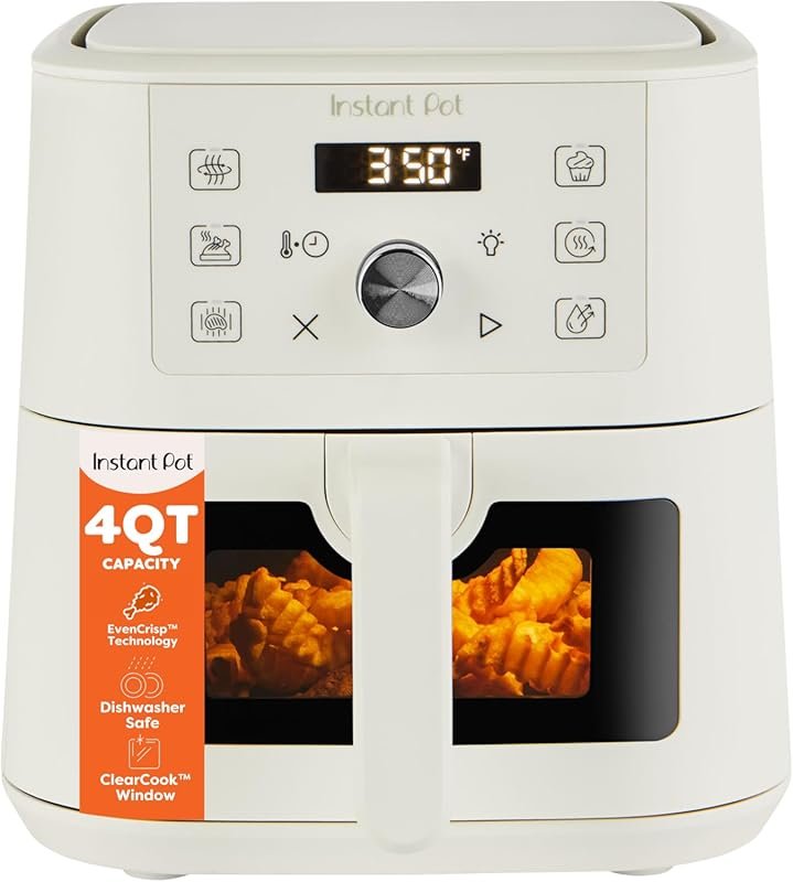 Instant Pot 4Qt Vortex 6-in-1 Mini Air Fryer, Sea Salt, with Air Fry &