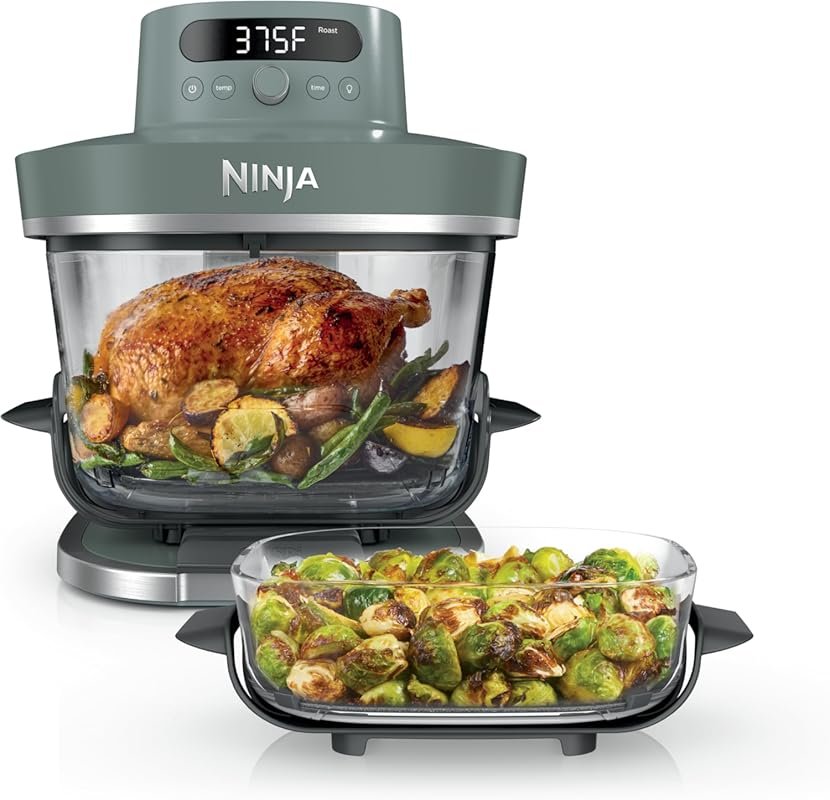 Ninja Crispi Pro 6-in-1 Glass Air Fryer, 6QT, 2.5QT Containers, Max Cr