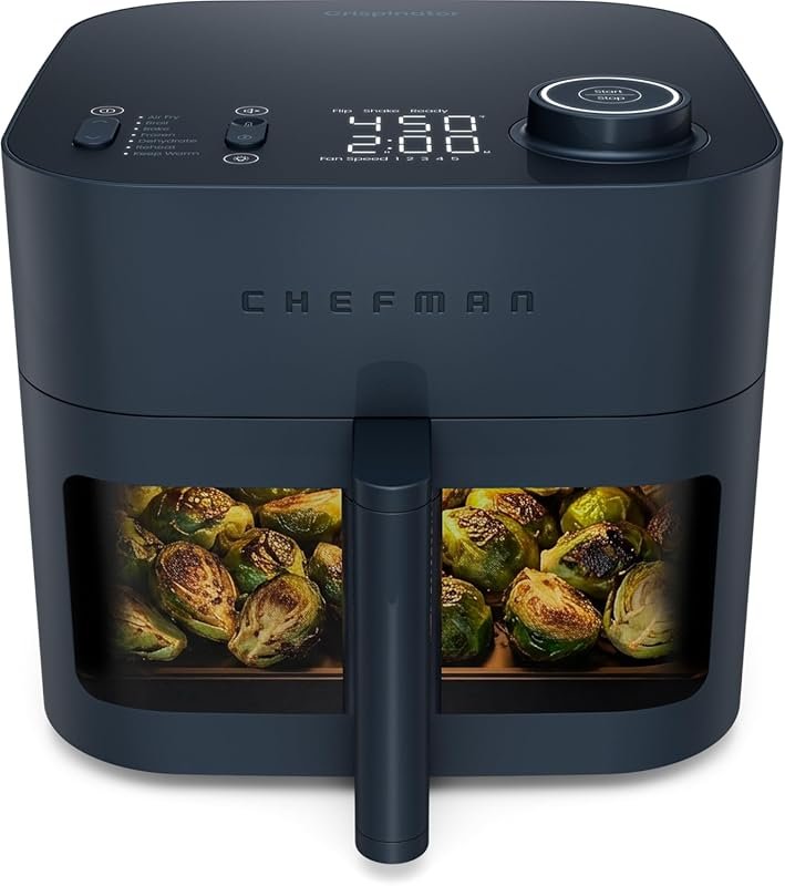 Chefman 8 Qt Crispinator Air Fryer, 7-in-1, Max 450F, Viewing Window