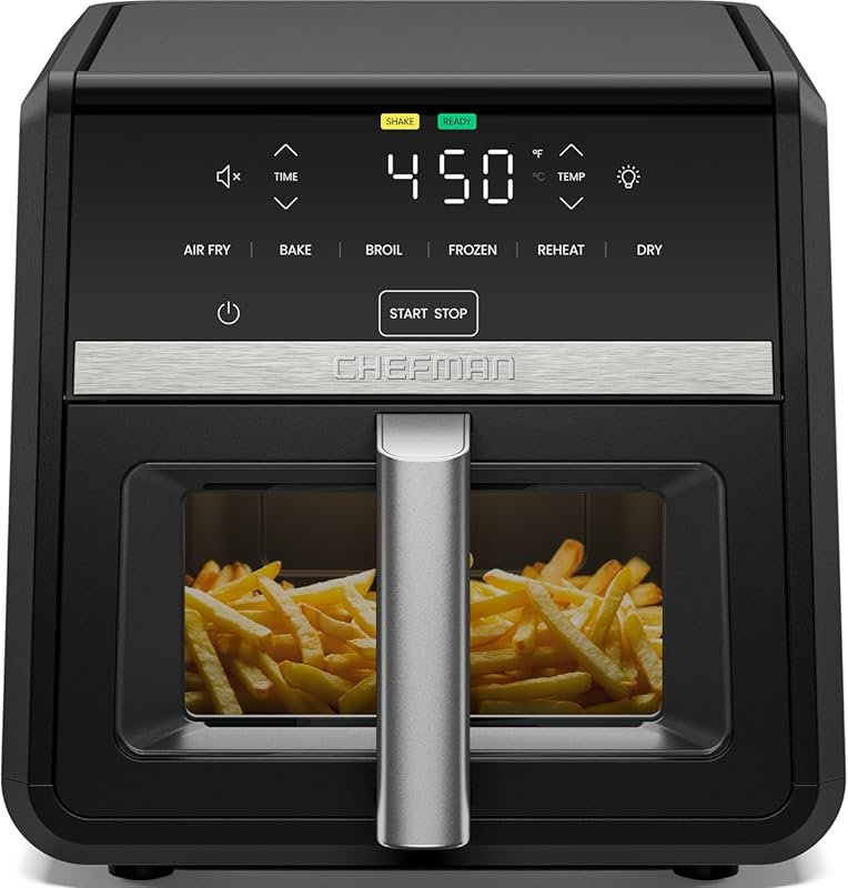 Chefman TurboFry 9-Qt XL Air Fryer with Window, 6 Cooking Functions up