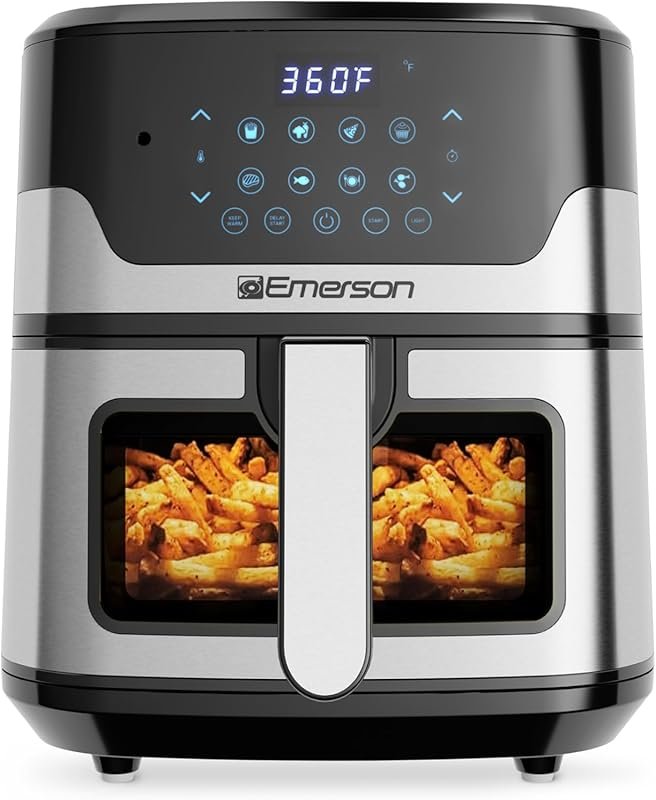 Emerson SmartVoice 5.3QT 6-in-1 Air Fryer with 1000+ Voice Commands, N
