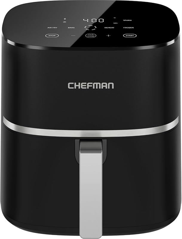 Chefman TurboX 4-in-1 5-Quart Digital Air Fryer for Crispy Chicken, Fr