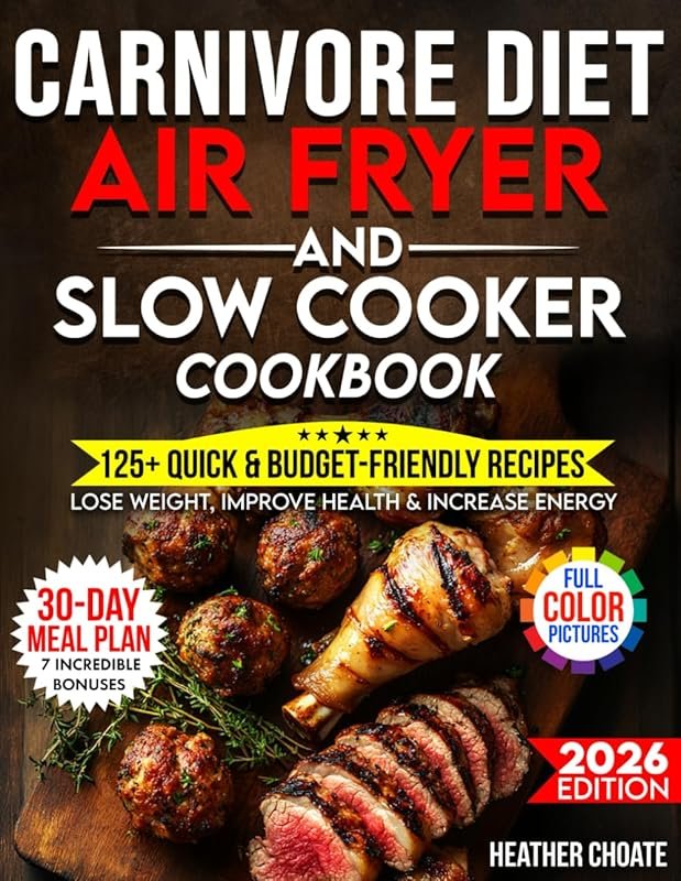 Carnivore Diet Air Fryer & Slow Cooker Cookbook: Fast, Easy Meat-Based