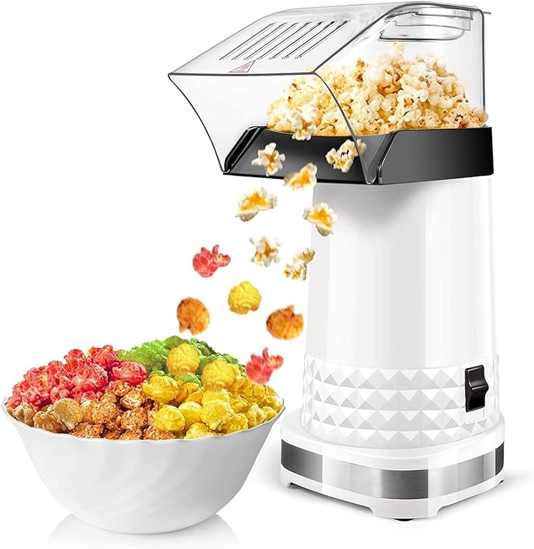 High Popping Rated Air Popper, 2-Minute Fast Electric Popcorn Machine,