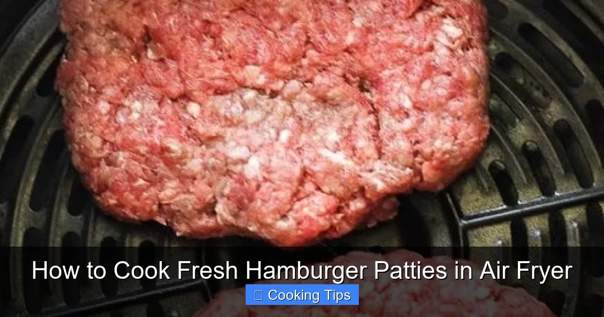 How to Cook Fresh Hamburger Patties in Air Fryer