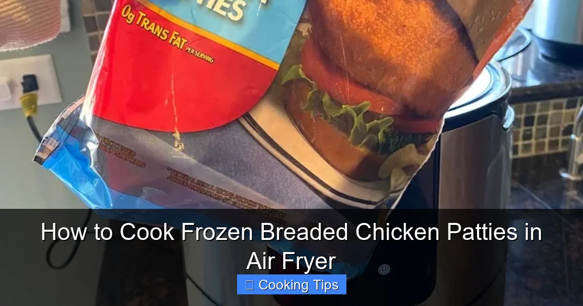 How to Cook Frozen Breaded Chicken Patties in Air Fryer