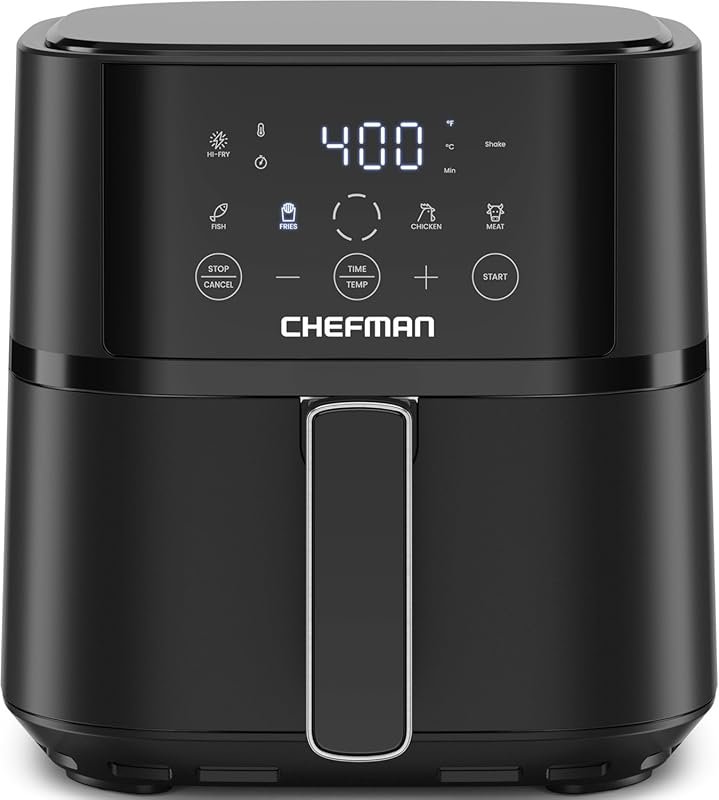 Chefman 4QT Compact Air Fryer, Hi-Fry Technology & Touchscreen Control
