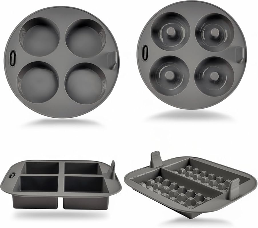EM 4-Piece Silicone Air Fryer Liners – Cake, Donut, Waffle & Brownie M