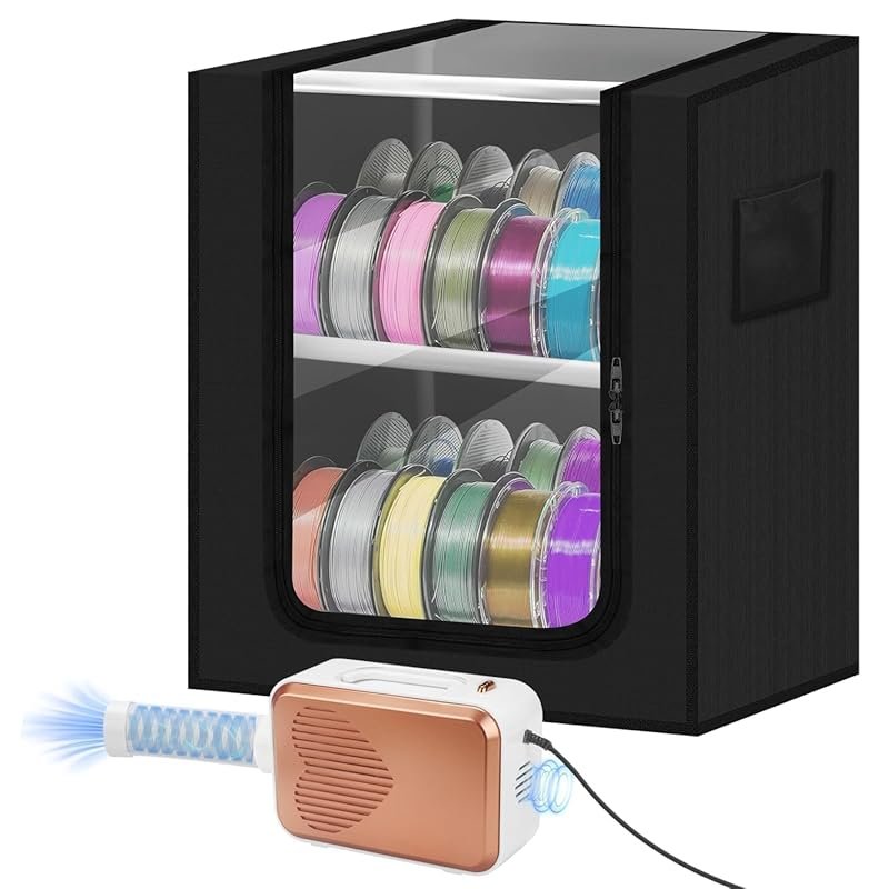 2-Tier Active Heating Filament Storage Box with External Dryer Holds 2