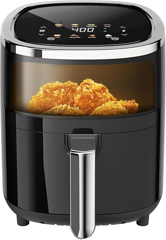 Compact 9-in-1 Smart Digital Air Fryer, 4.2QT with Touchscreen & Prese