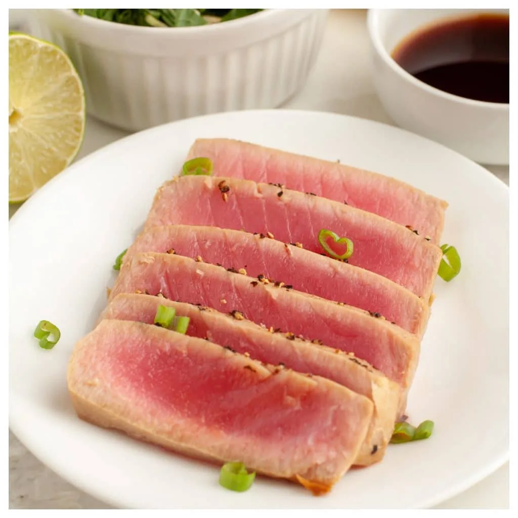 ahi tuna steak recipe air fryer - hero
