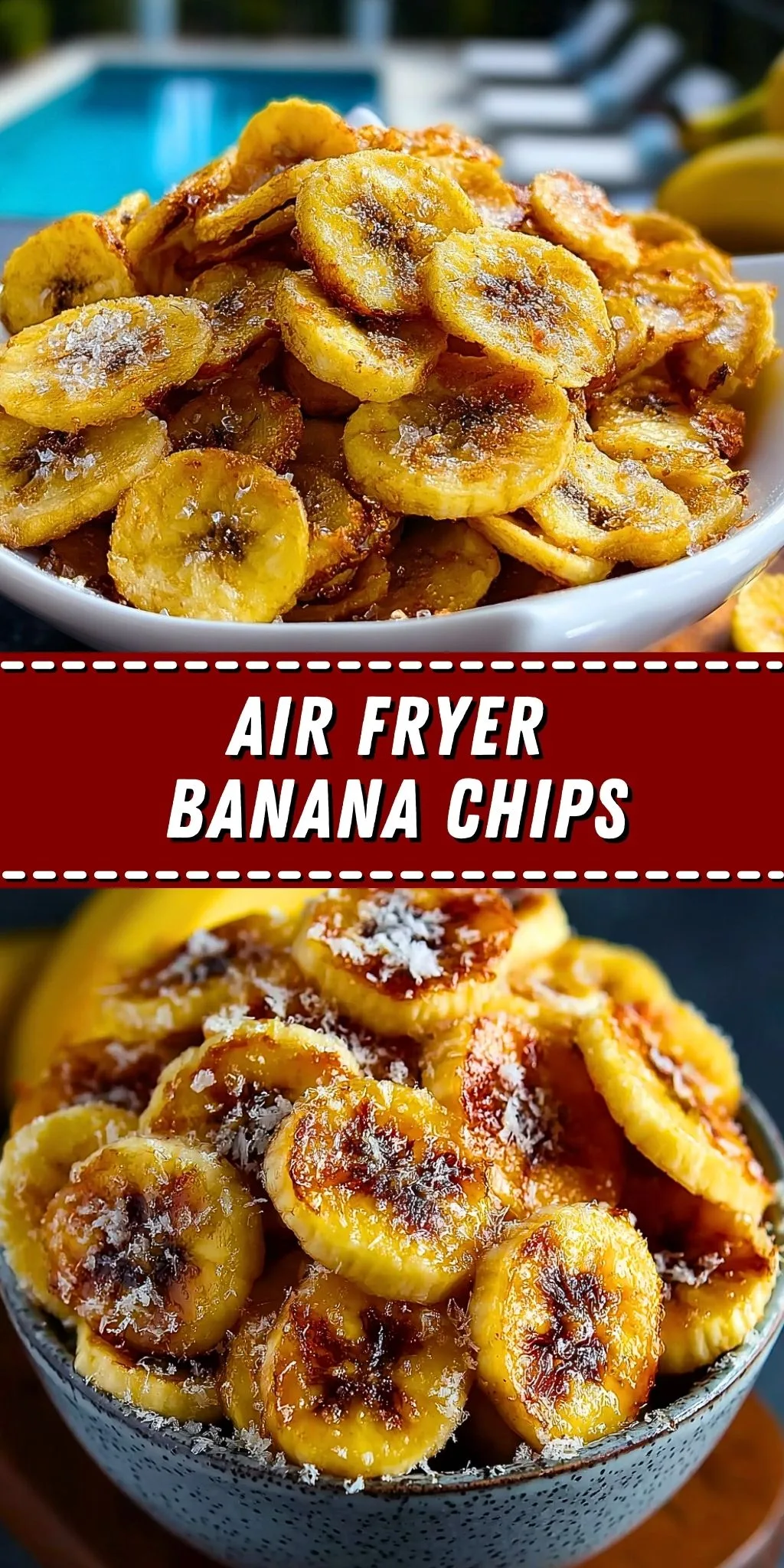 air fryer banana chips step by step