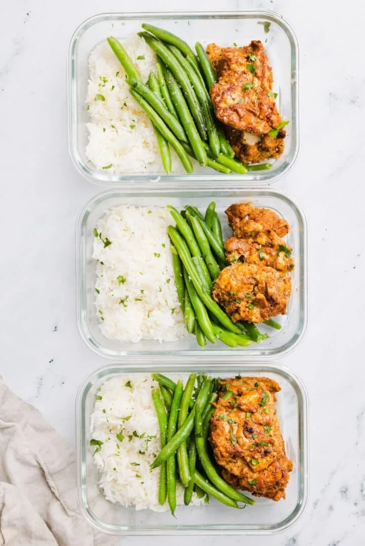 air fryer chicken thighs meal prep