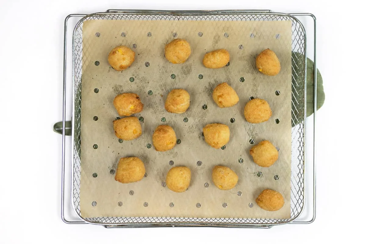 air fryer hush puppies flipping