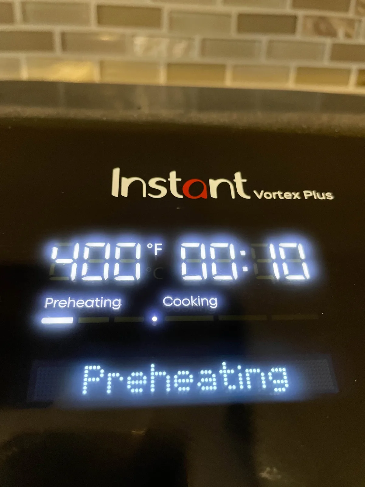 air fryer preheating